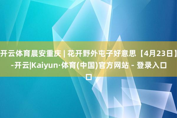 开云体育晨安重庆 | 花开野外屯子好意思【4月23日】-开云|Kaiyun·体育(中国)官方网站 - 登录入口