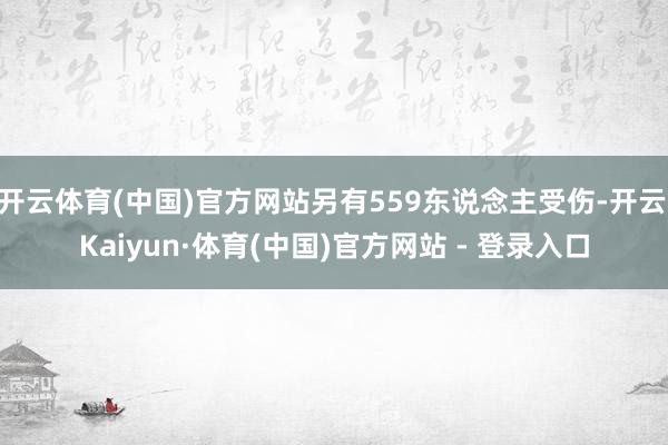 开云体育(中国)官方网站另有559东说念主受伤-开云|Kaiyun·体育(中国)官方网站 - 登录入口